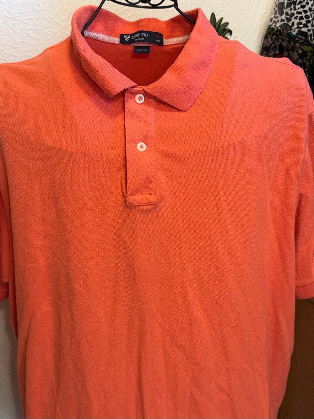 🪸🪸🪸BOGOHO🪸🪸🪸Cremieux Men's Coral-Orange Polo-2XL - Picture 2 of 9